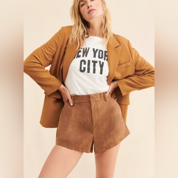 Staring at Stars 100% Leather Shorts - Picture 1 of 10